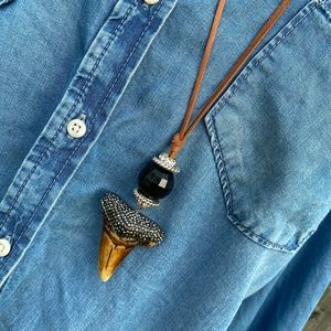 Shark 🦈 tooth inspired handmade necklace